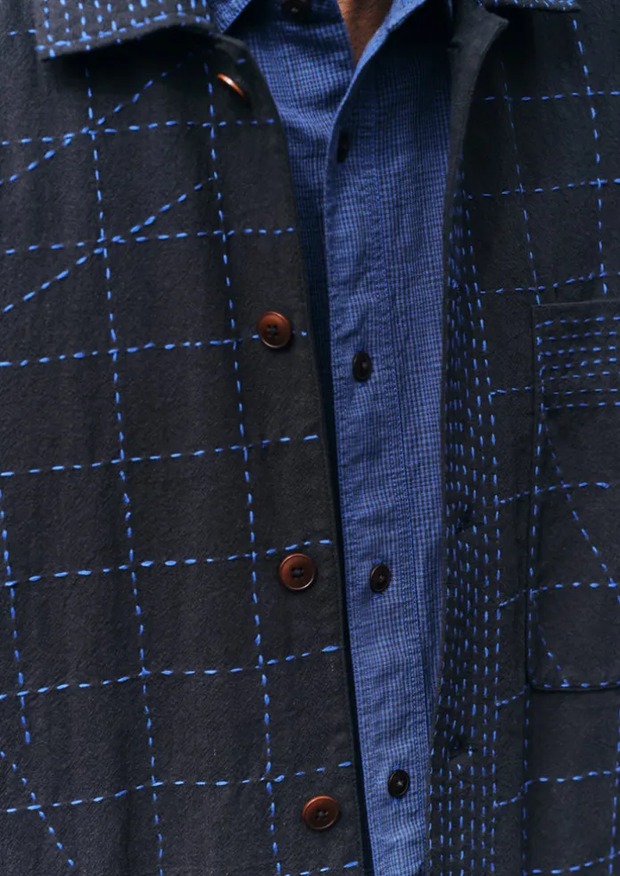 TOAST Shirts-Abstract Embroidered Kantha Shirt