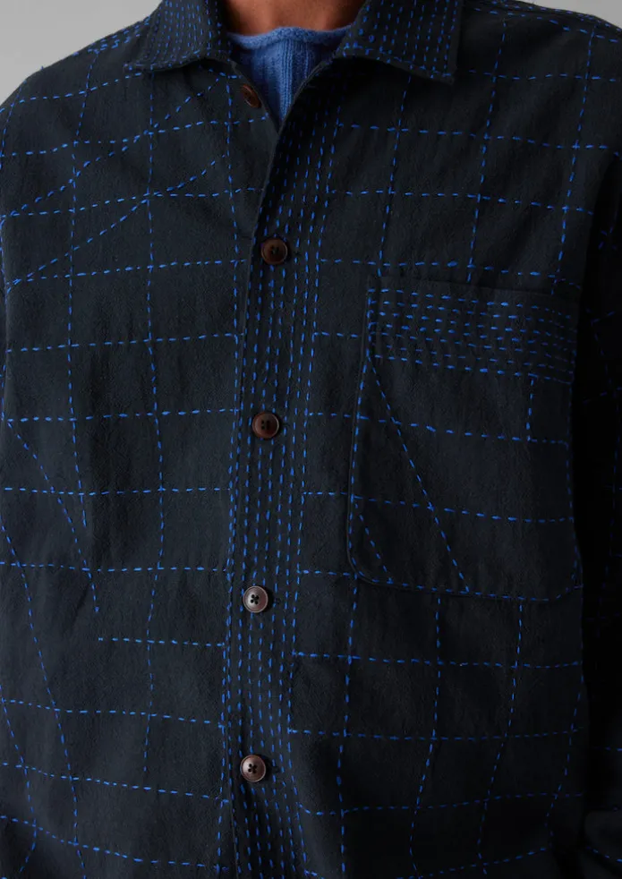 TOAST Shirts-Abstract Embroidered Kantha Shirt