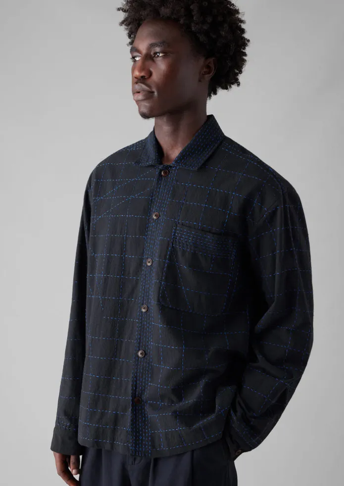 TOAST Shirts-Abstract Embroidered Kantha Shirt