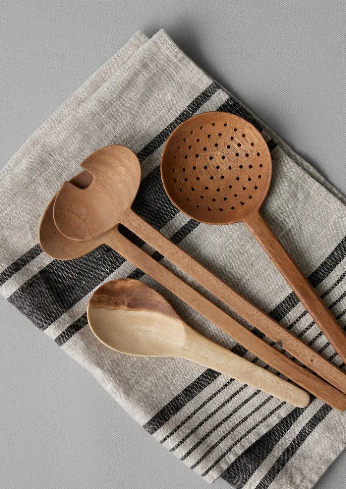 TOAST Tableware-Acacia Wood Slotted Spoon