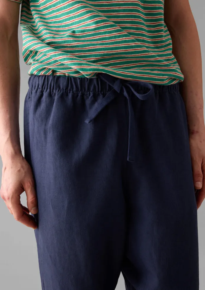 TOAST Loungewear | Trousers-Alfie Garment Dyed Herringbone Trousers