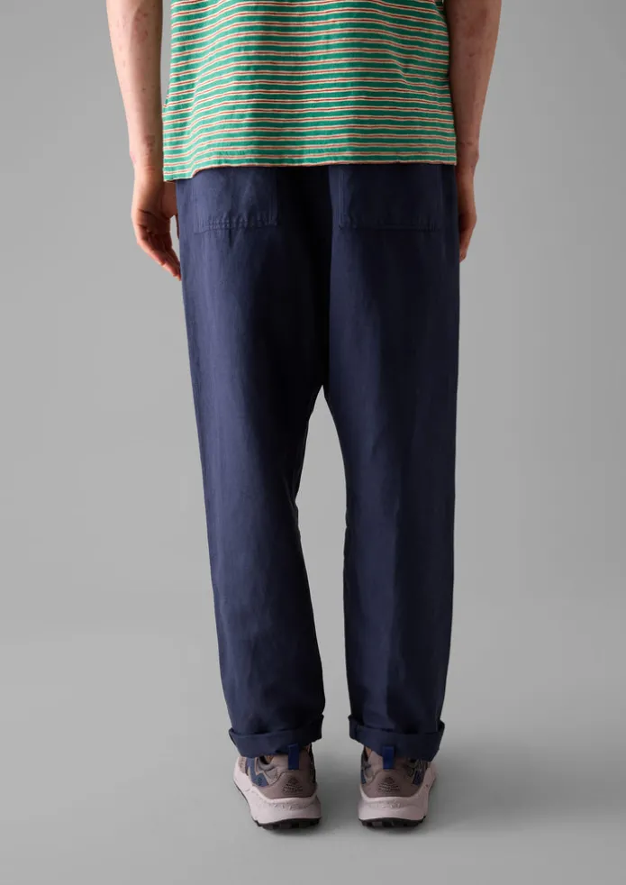 TOAST Loungewear | Trousers-Alfie Garment Dyed Herringbone Trousers