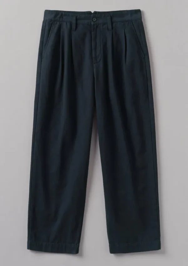 TOAST Trousers-Bill Cotton Wide Leg Trousers