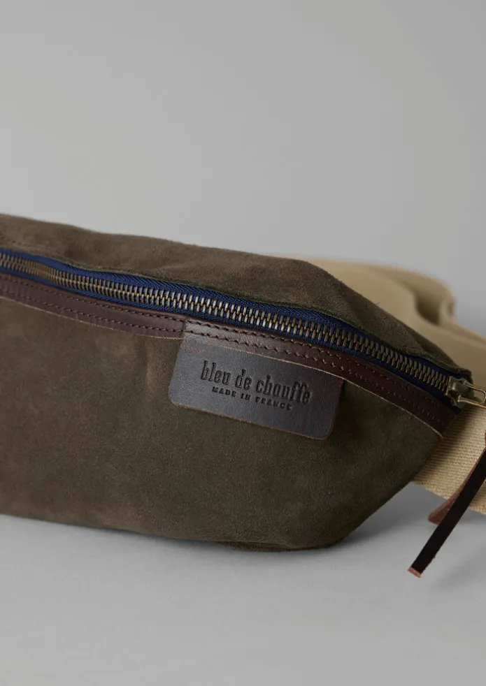 Women TOAST Bags & Belts-Bleu De Chauffe Suede Cross Body Bag