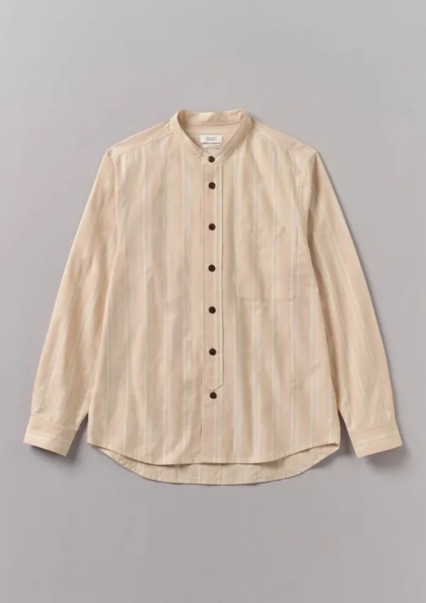 TOAST Shirts-Bold Stripe Grandad Shirt
