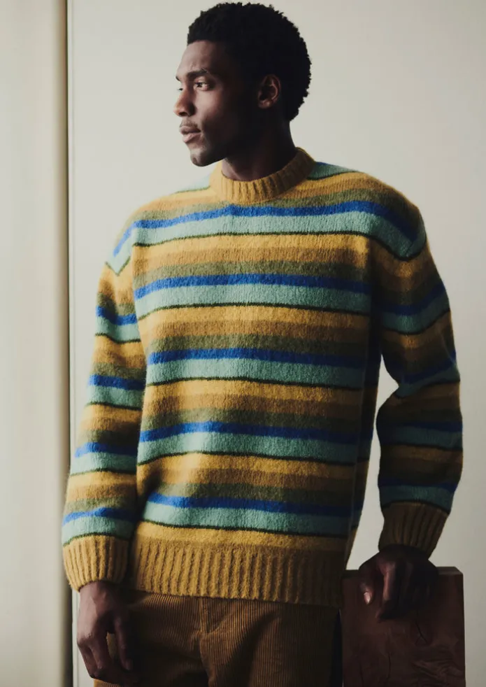 TOAST Knitwear-Brushed Stripe Sweater