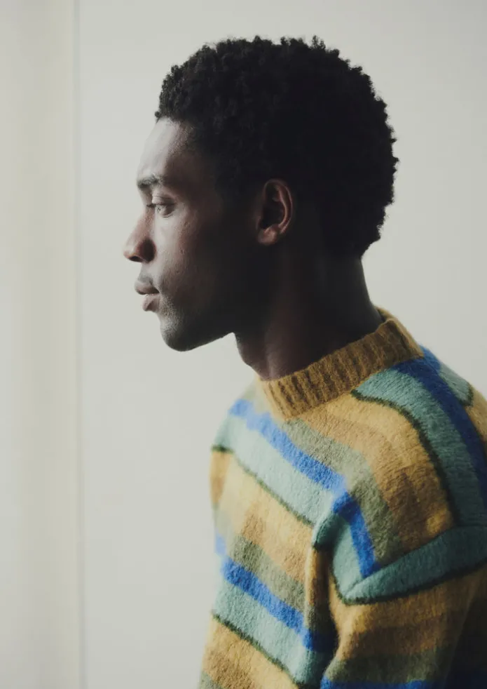 TOAST Knitwear-Brushed Stripe Sweater