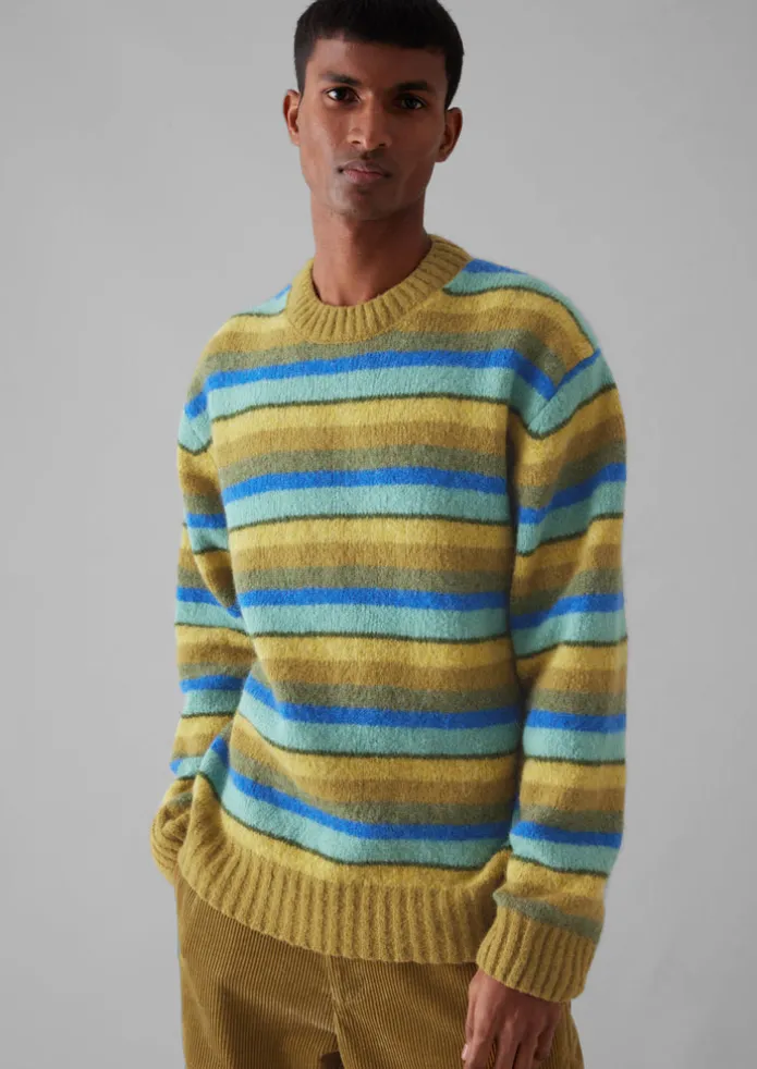 TOAST Knitwear-Brushed Stripe Sweater