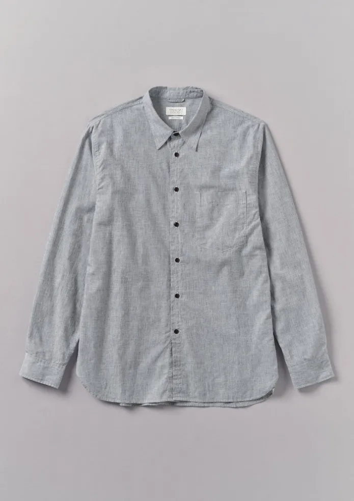 TOAST Linen | Workwear-Chambray Cotton Linen Shirt