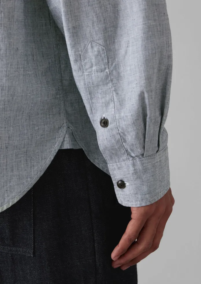 TOAST Linen | Workwear-Chambray Cotton Linen Shirt
