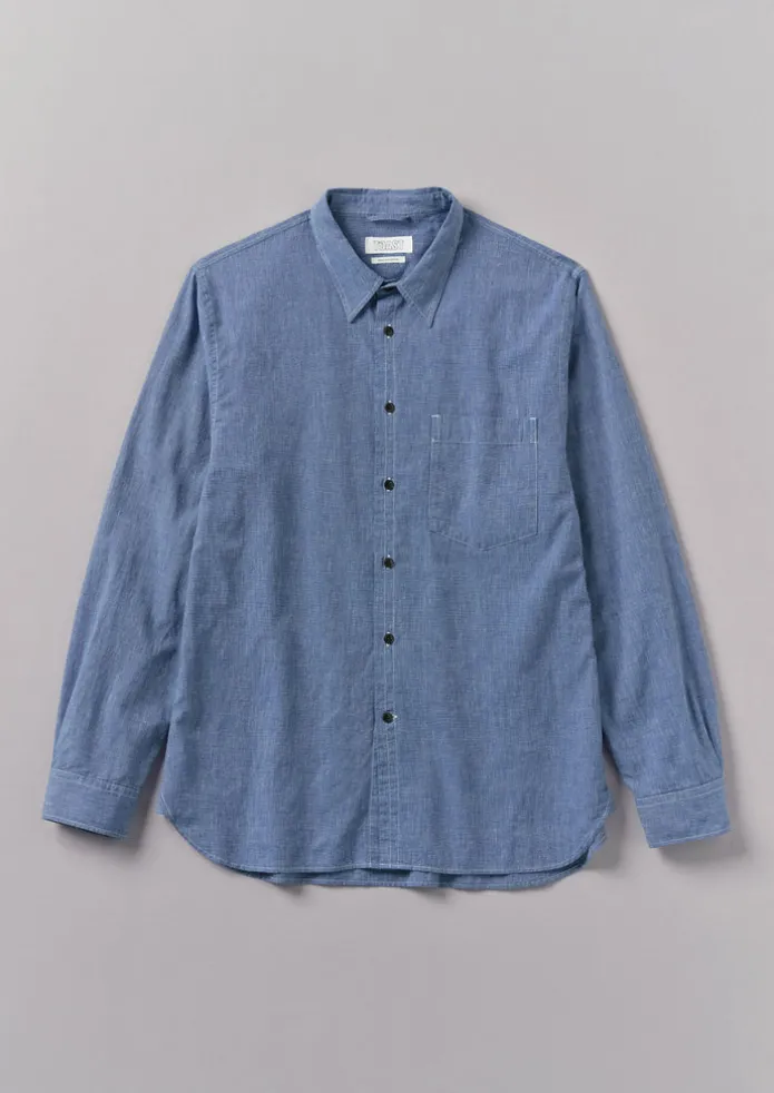 TOAST Linen | Workwear-Chambray Cotton Linen Shirt