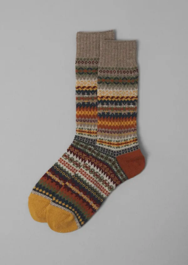 Women TOAST Socks & Tights-Chup Pattern Wool Blend Socks