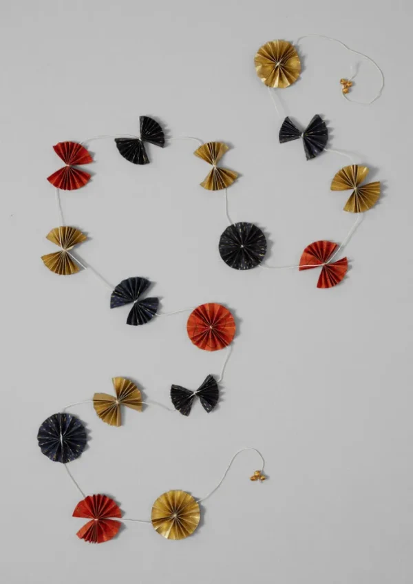 TOAST Christmas Decorations-Cosmos Lokta Paper Rosette Garland