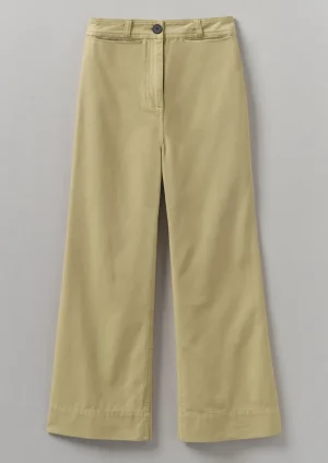 Women TOAST Trousers-Cotton Canvas Kick Flare Trousers