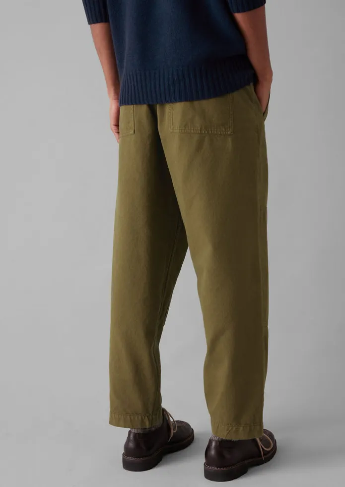 TOAST Trousers-Cotton Canvas Tapered Trousers