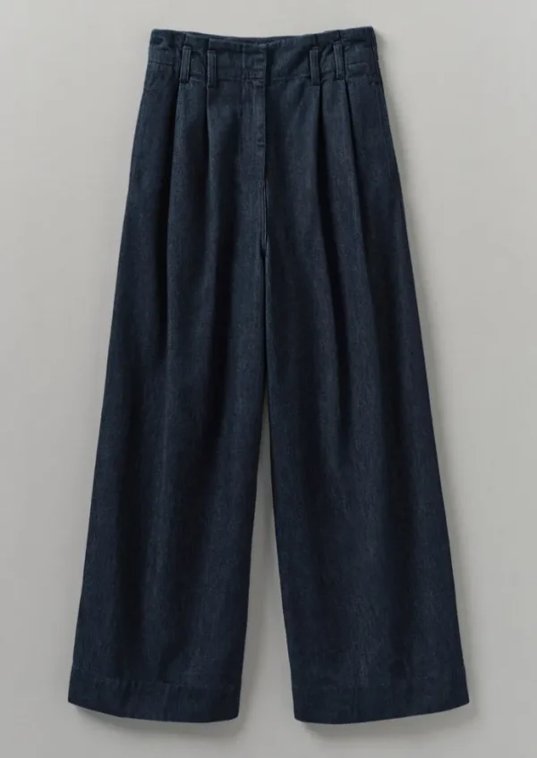Women TOAST Denim | Workwear-Cotton Hemp Denim Wide Leg Trousers