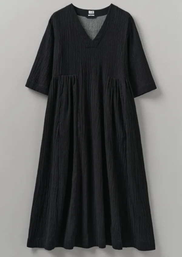 Women TOAST Loungewear | Dresses-Crinkled Cotton V-Neck Dress