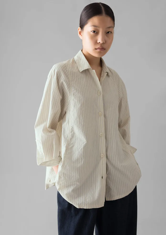 Women TOAST Shirts | Tops & Tees-Dash Stripe Cotton Shirt