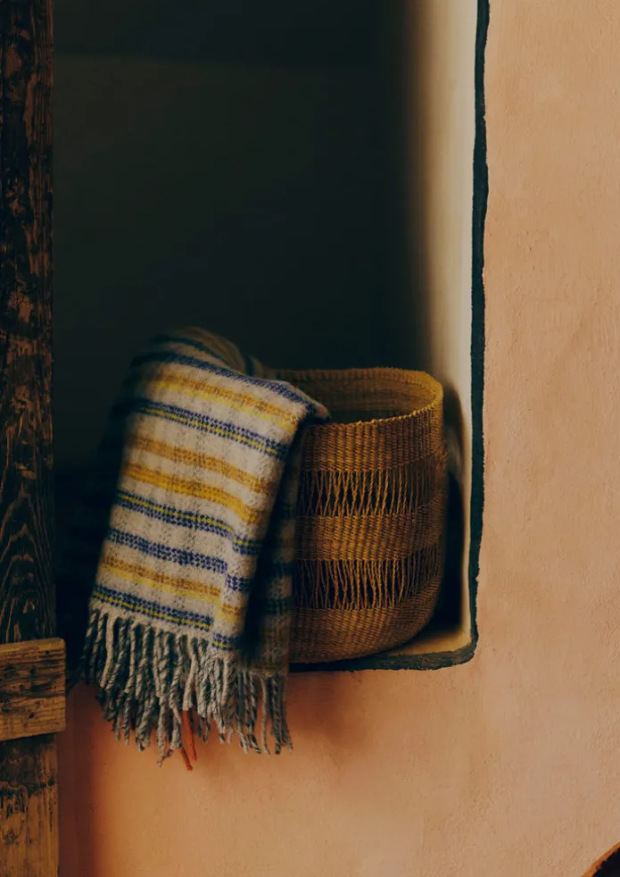 TOAST Textiles | Blankets & Throws-Dashed Check Wool Blanket