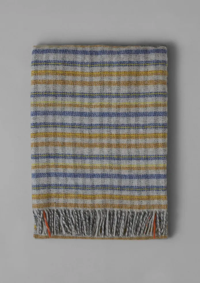TOAST Textiles | Blankets & Throws-Dashed Check Wool Blanket