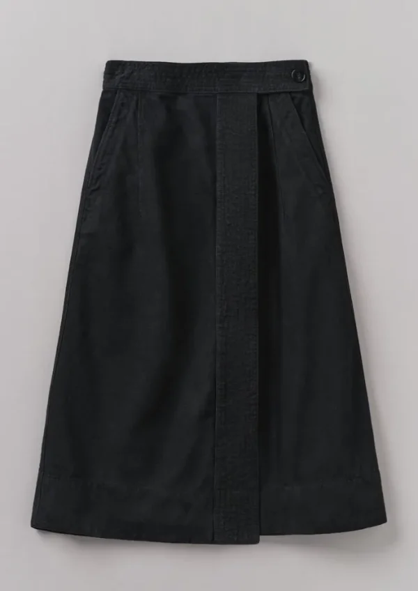 Women TOAST Denim | Workwear-Denim Wrap Skirt