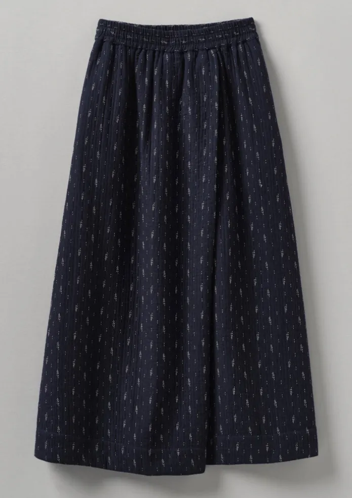 Women TOAST Loungewear | Skirts-Dobby Stitch Cotton Skirt