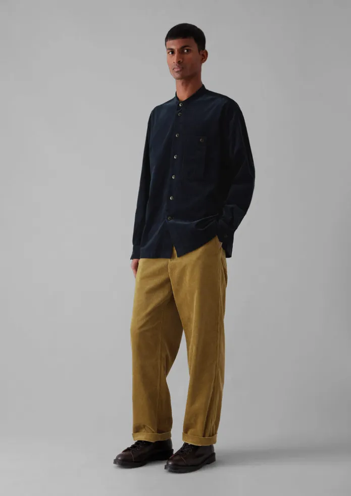 TOAST Cord | Shirts-Dropped Shoulder Organic Cord Grandad Shirt
