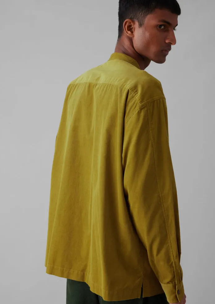 TOAST Cord | Shirts-Dropped Shoulder Organic Cord Grandad Shirt