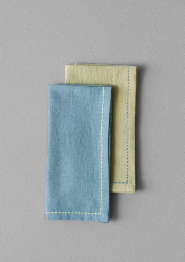TOAST Textiles | Tableware-Embroidered Cotton Linen Napkin Set