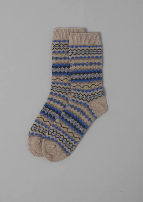 Women TOAST Socks & Tights-Fair Isle Wool Socks