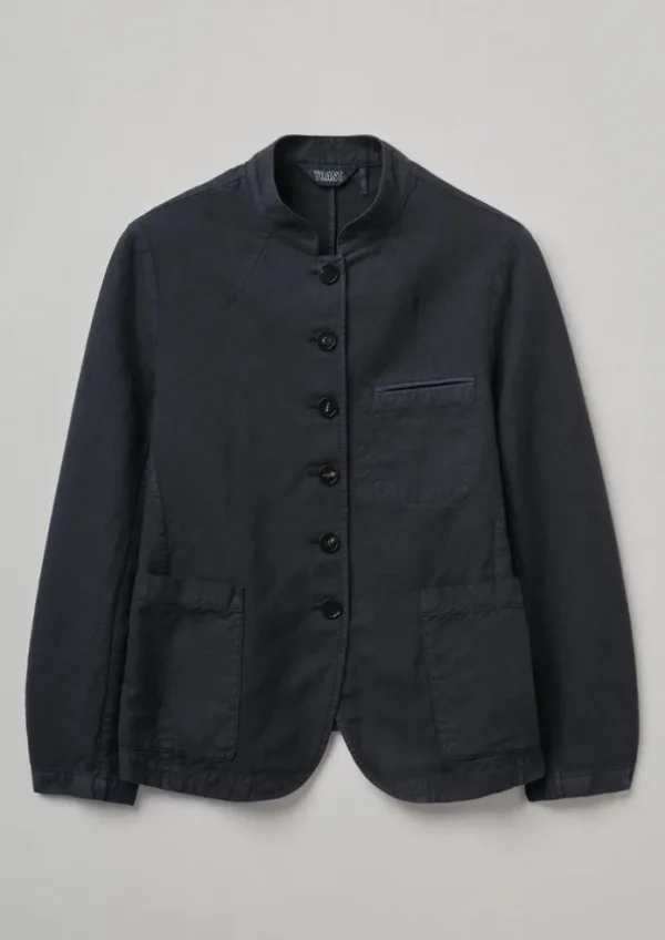 Women TOAST Coats & Jackets-Garment Dyed Cotton Linen Neat Jacket