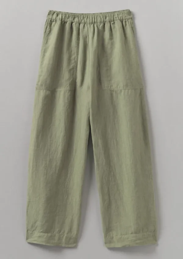 Women TOAST Linen | Loungewear-Garment Dyed Linen Barrel Leg Trousers