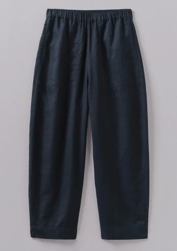 Women TOAST Linen | Loungewear-Garment Dyed Linen Barrel Leg Trousers