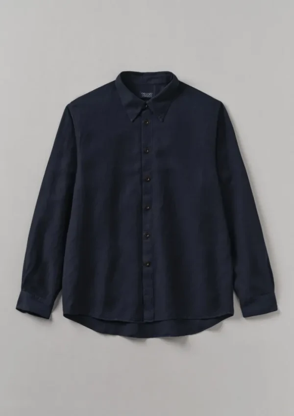 TOAST Shirts-Garment Dyed Point Collar Shirt