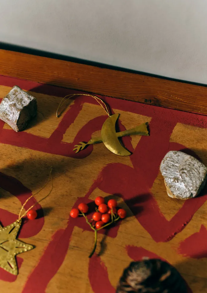 TOAST Christmas Decorations-Hammered Metal Dove Decoration