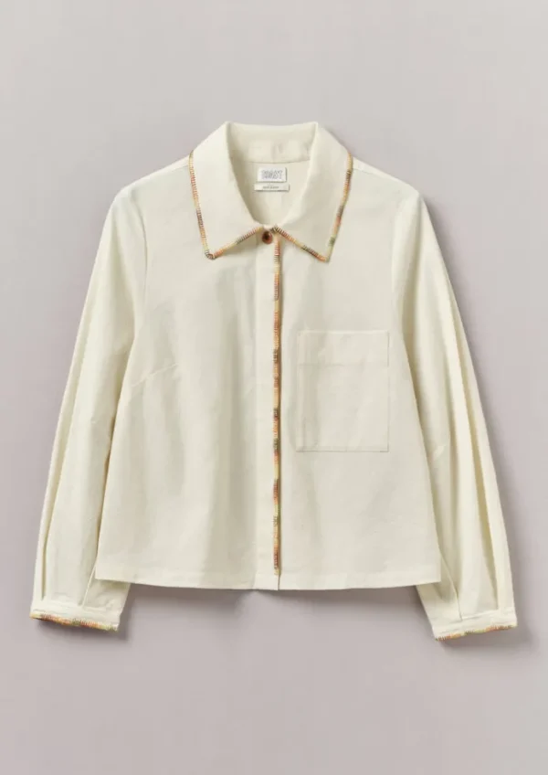 Women TOAST Shirts | Tops & Tees-Hand Embroidered Textured Cotton Shirt