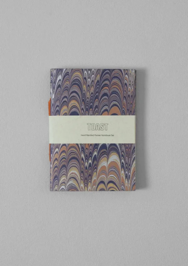 TOAST Stationery-Hand Marbled Pocket Notebook Set
