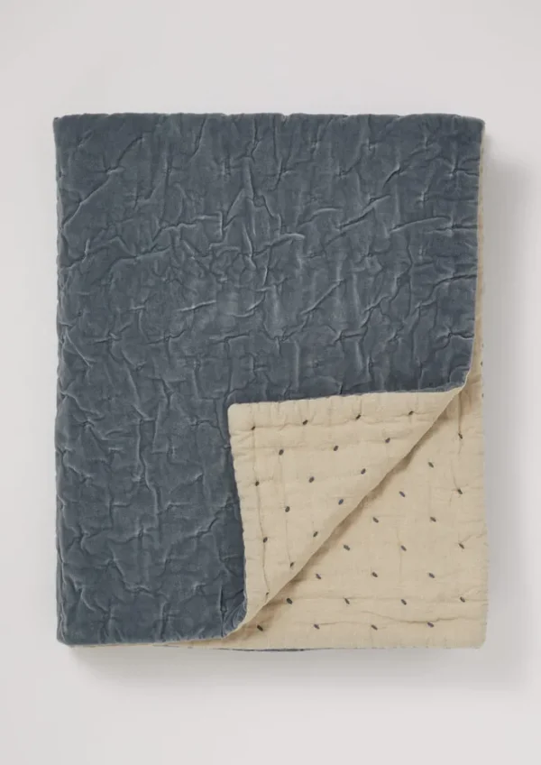 TOAST Textiles | Blankets & Throws-Hand Quilted Velvet Throw