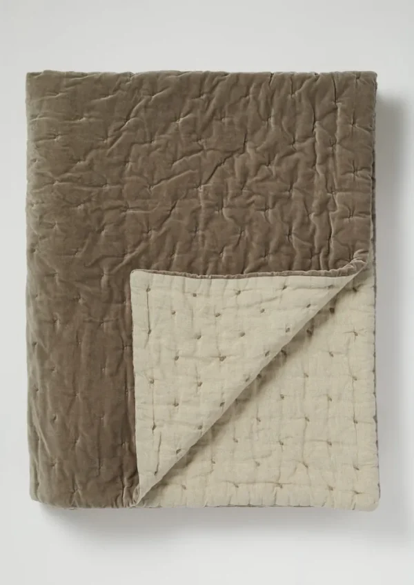 TOAST Textiles | Blankets & Throws-Hand Quilted Velvet Throw