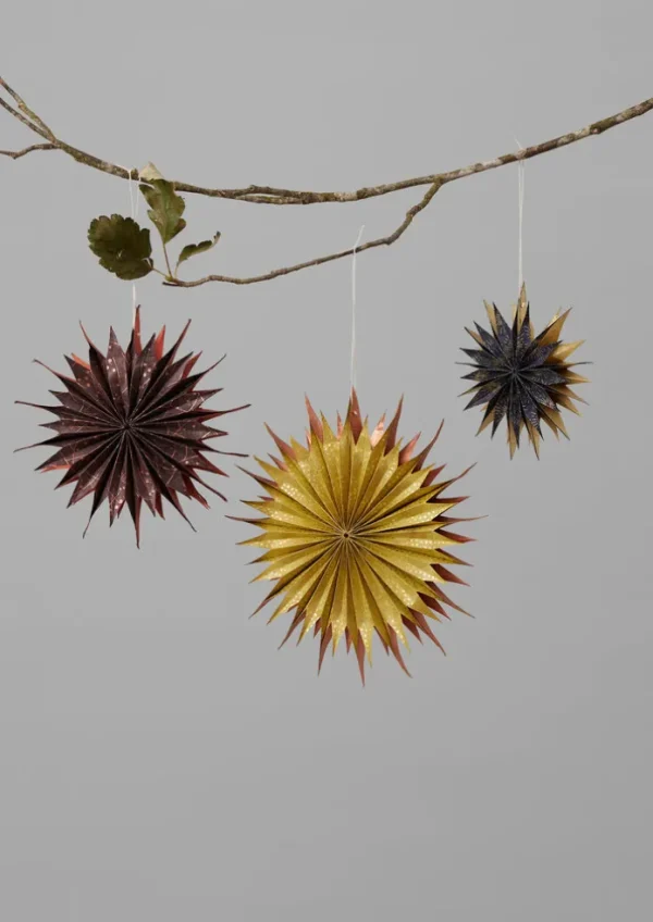 TOAST Christmas Decorations-Hanging Lokta Paper Star Set