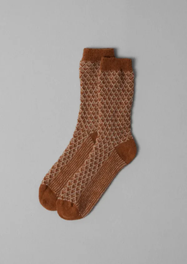 Women TOAST Socks & Tights-Honeycomb Stitch Wool Socks