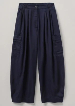 Women TOAST Trousers-Cotton Twill Wide Leg Trousers