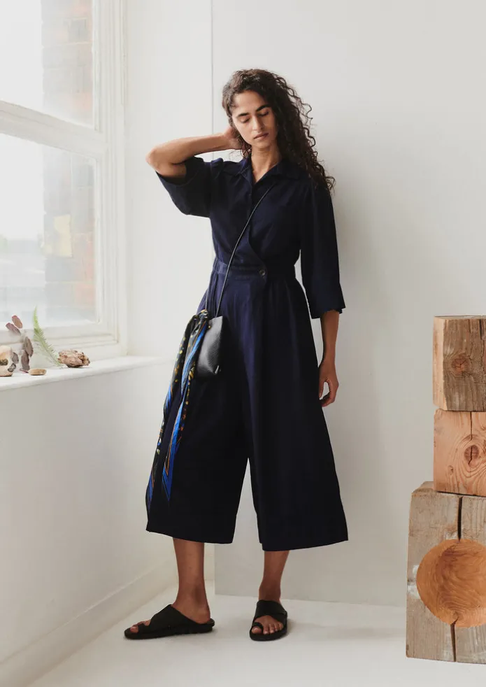 Women TOAST Jumpsuits | Trousers-Twill Culotte Jumpsuit