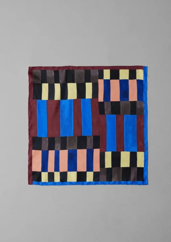 Women TOAST Hats, Scarves & Gloves-Isobel Harvey Silk Check Print Bandana