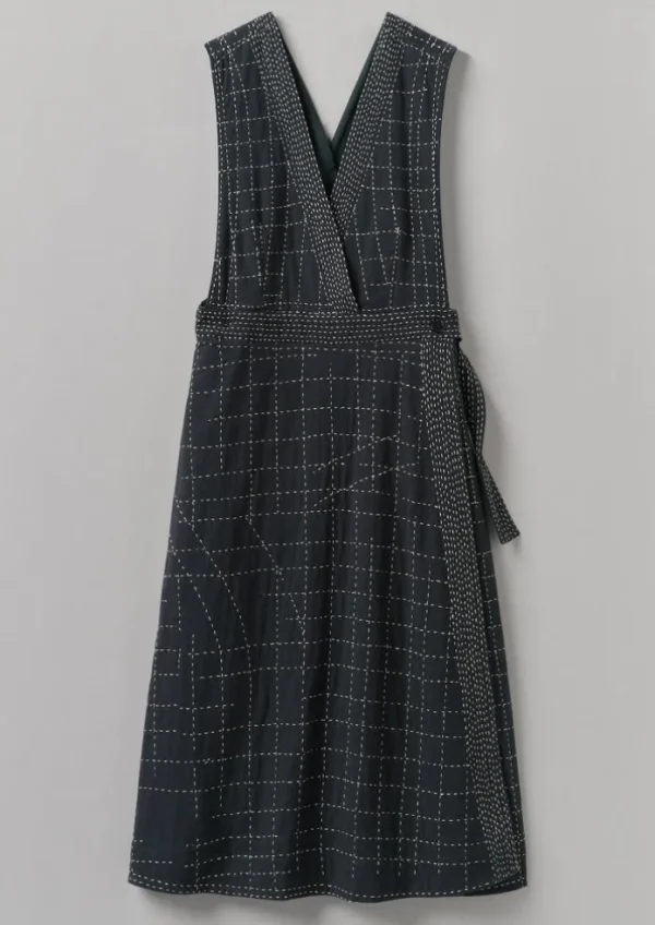 Women TOAST Dresses-Kantha Stitched Wrap Pinafore Dress