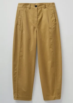 Women TOAST Trousers-Kathe Flat Front Cotton Twill Trousers