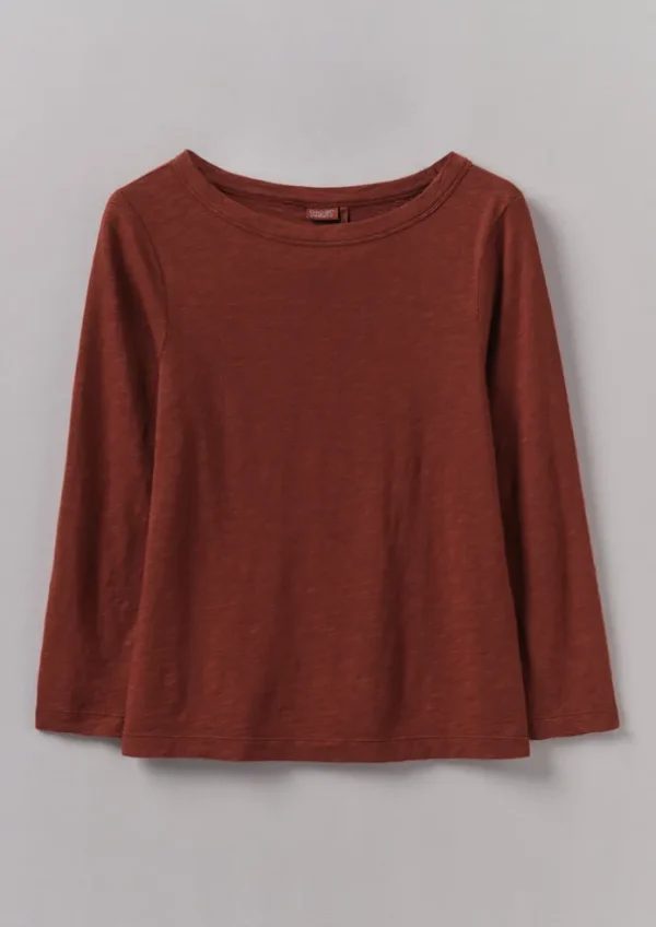 Women TOAST Jersey | Tops & Tees-Lia Garment Dyed Boat Neck Tee