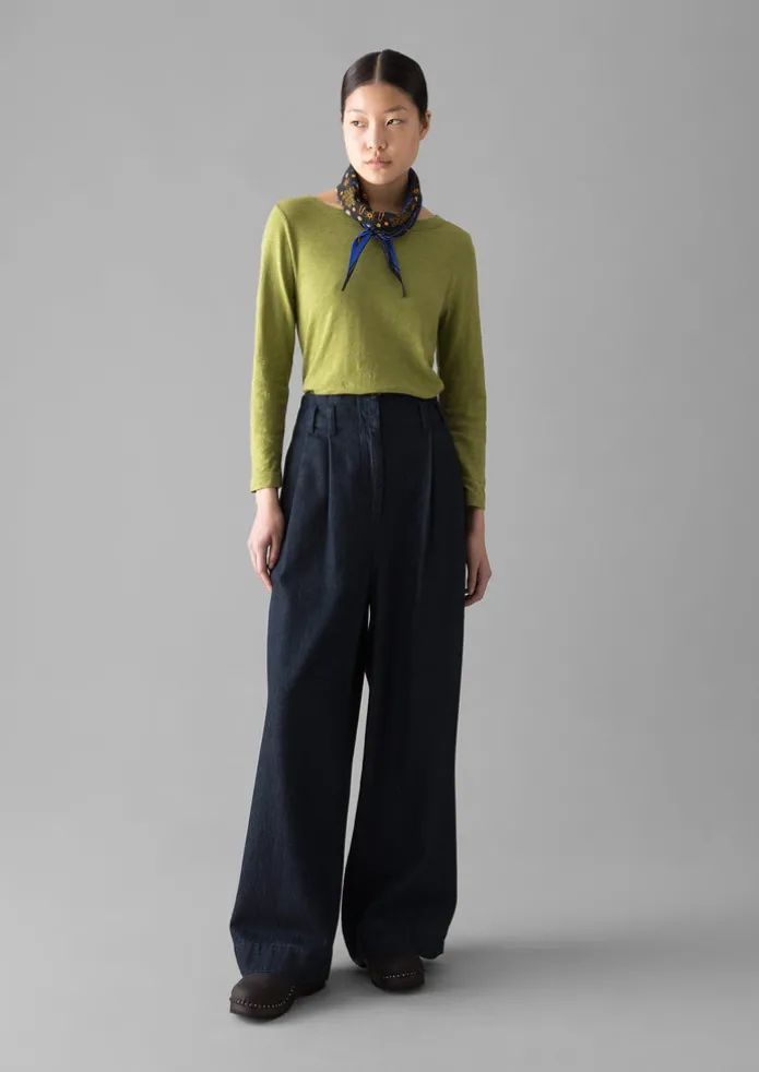 Women TOAST Jersey | Tops & Tees-Lia Garment Dyed Boat Neck Tee