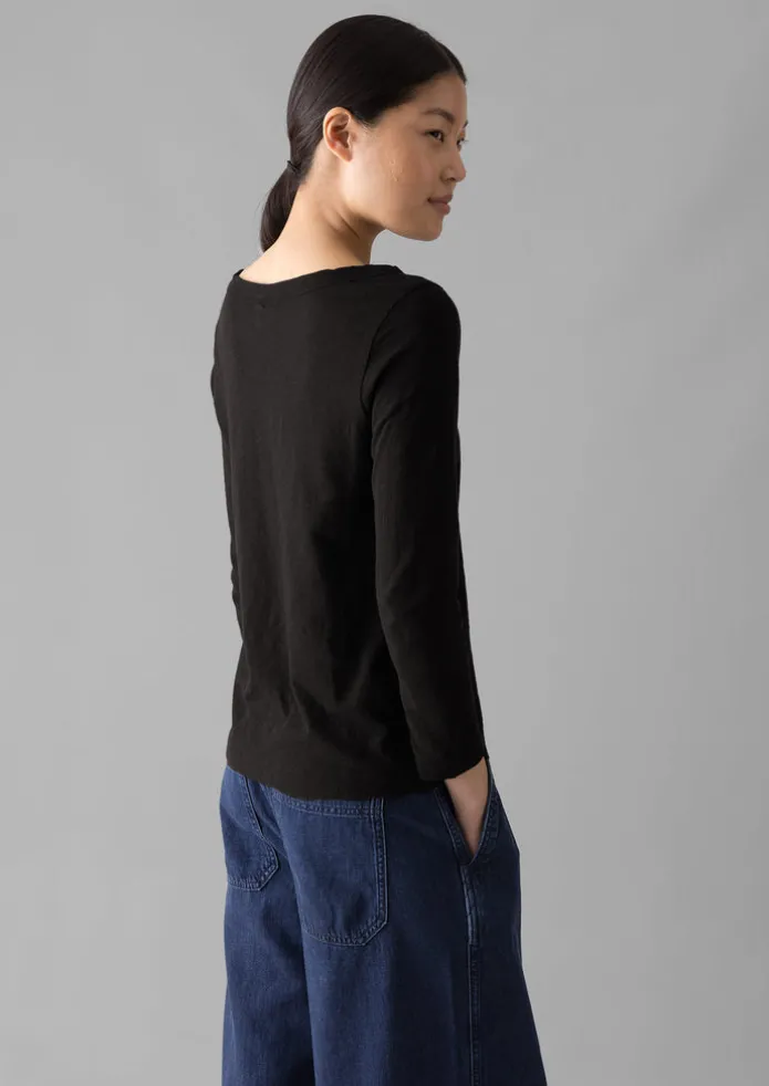 Women TOAST Jersey | Tops & Tees-Lia Garment Dyed Boat Neck Tee