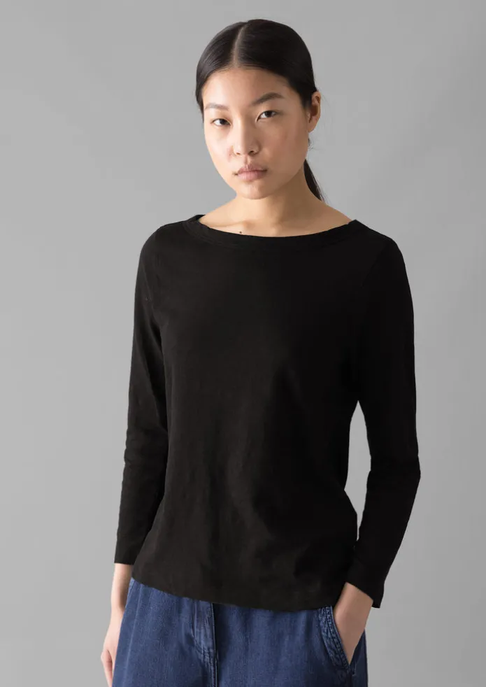 Women TOAST Jersey | Tops & Tees-Lia Garment Dyed Boat Neck Tee